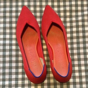 Rothy's Vibrant Red Pointed Flats